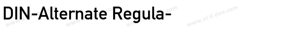 DIN-Alternate Regula字体转换